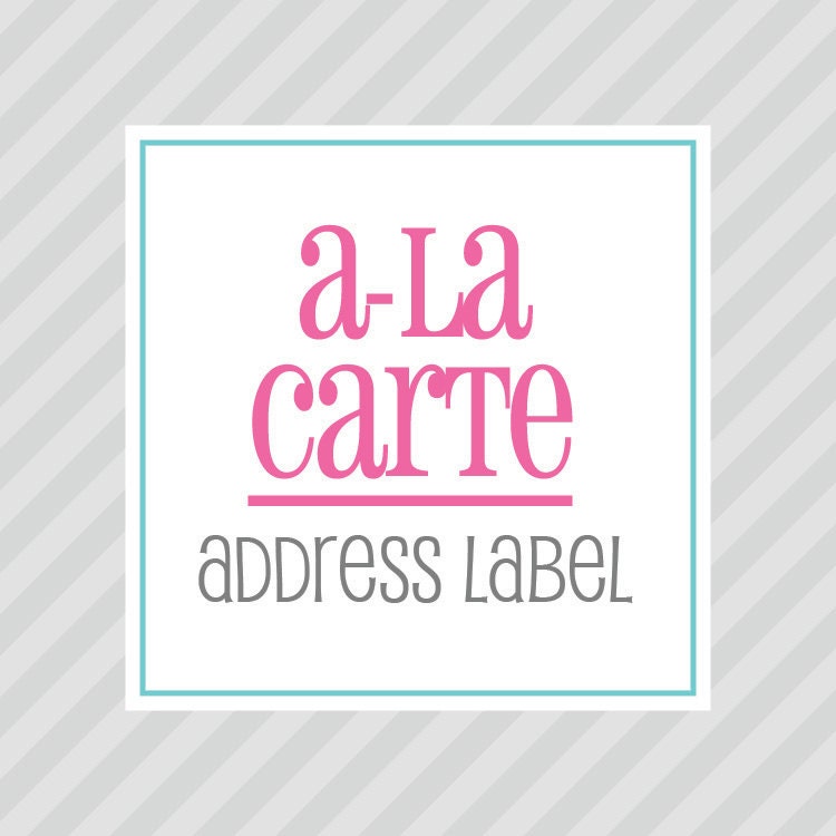 A-LA-CARTE - Address Label -Petite Party Studio Il_170x135