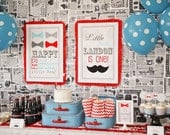 Little Man Bow Tie Mustache Bash Printable Collection - Birthday Party or Baby Shower - Petite Party Studio Il_170x135
