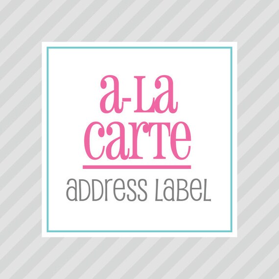 A-LA-CARTE - Address Label -Petite Party Studio Il_570xn
