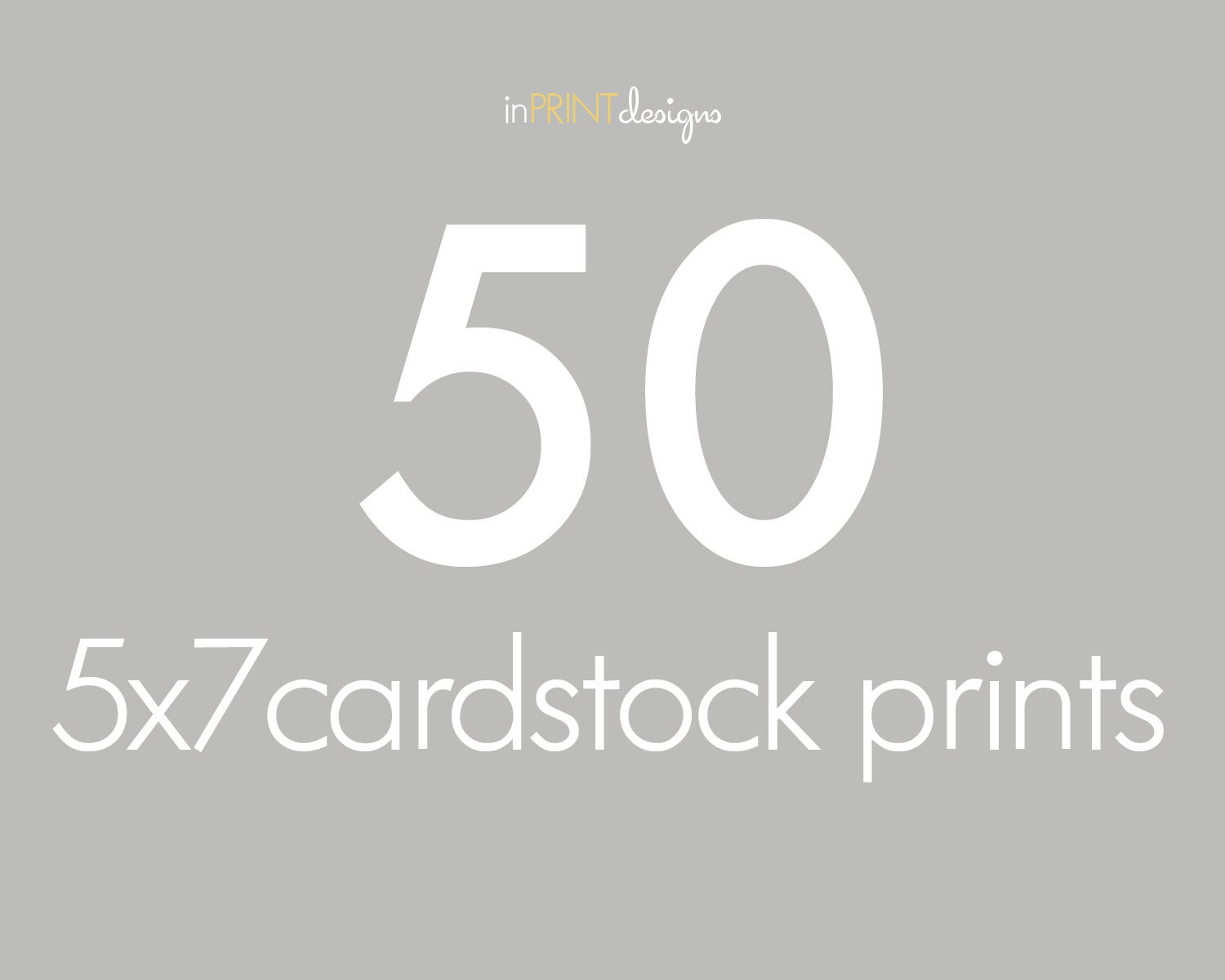 50 5x7 Cardstock Press Printed Cards, envelopes included
