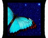 Blue Butterfly Pillow, Toss pillow, designer pillow, pillow case, butterfly, blue butterfly, pillow case, pillow