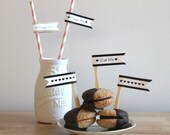 Printable mini food and beverage flags / cupcake toppers - Love Nest 3