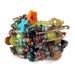 Day of the Dead bracelets beaded memory wire bracelet stack southwestern jewelry Dia de los Muertos jewelry unique jewelry