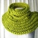 SALE Chunky HAND Knit Wool LONG Scarf Lemongrass Rib pattern Machine washable