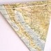 WORLD MAP Paper bunting - vintage atlas paper, travel party decoration, map decoration