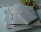 Cream coptic bound gift set - Journal/sketchbook, 2 pocket notebooks, 2 star books