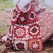 Vintage Crochet Pattern 250 PDF Granny Square Bag from WonkyZebra