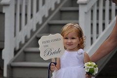Here Comes the Bride Wedding Sign for your Ring Bearer or Flower Girl to Carry Down the Aisle