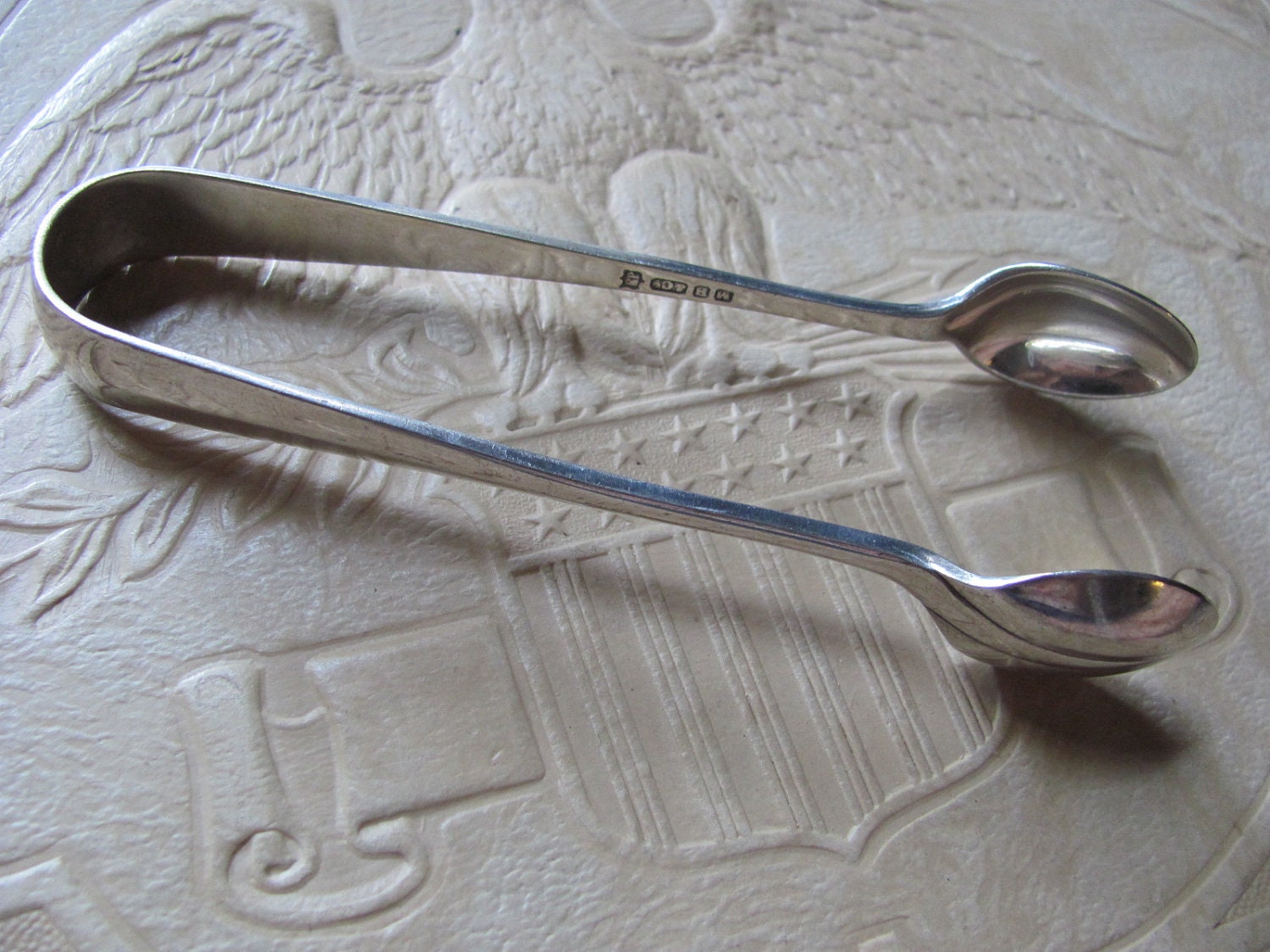 Antique Silver Plate Small Sugar Tongs - 4.25 Inches