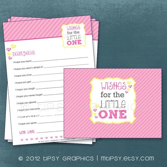 Wishes for Baby. Bun in the Oven. Baby Shower Game by Tipsy Graphics. Baby Stats. MadLib. Any Colors Il_570xn