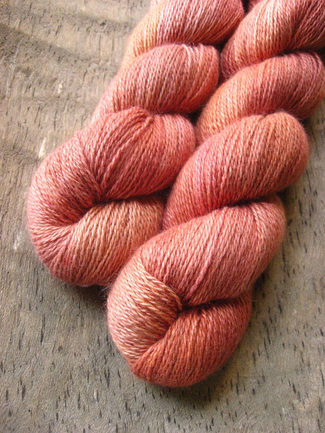 Soft Terracotta -  Hand dyed Cashmere Silk Yarn
