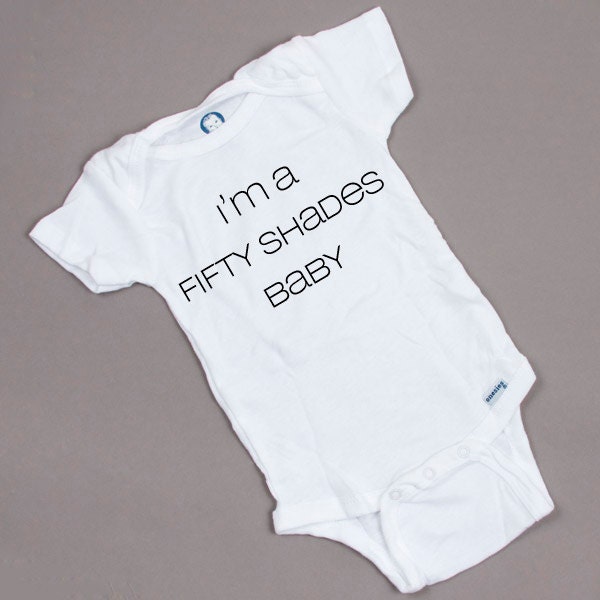 i'm a fifty shades baby. fifty shades of grey. baby. onesie. blue. black. pink