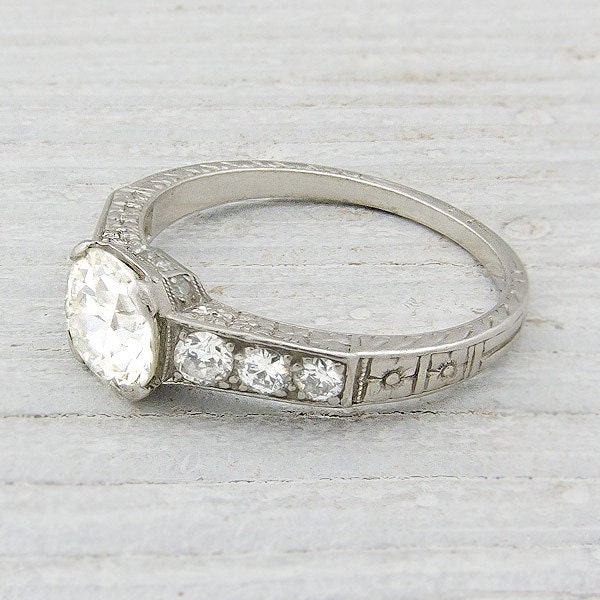 Vintage 1.02 Carat Art Deco Diamond Engagement Ring