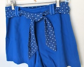 1950s vintage navy culottes - size 7 junior