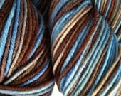 Blue Flower Cupcakes Sock Yarn