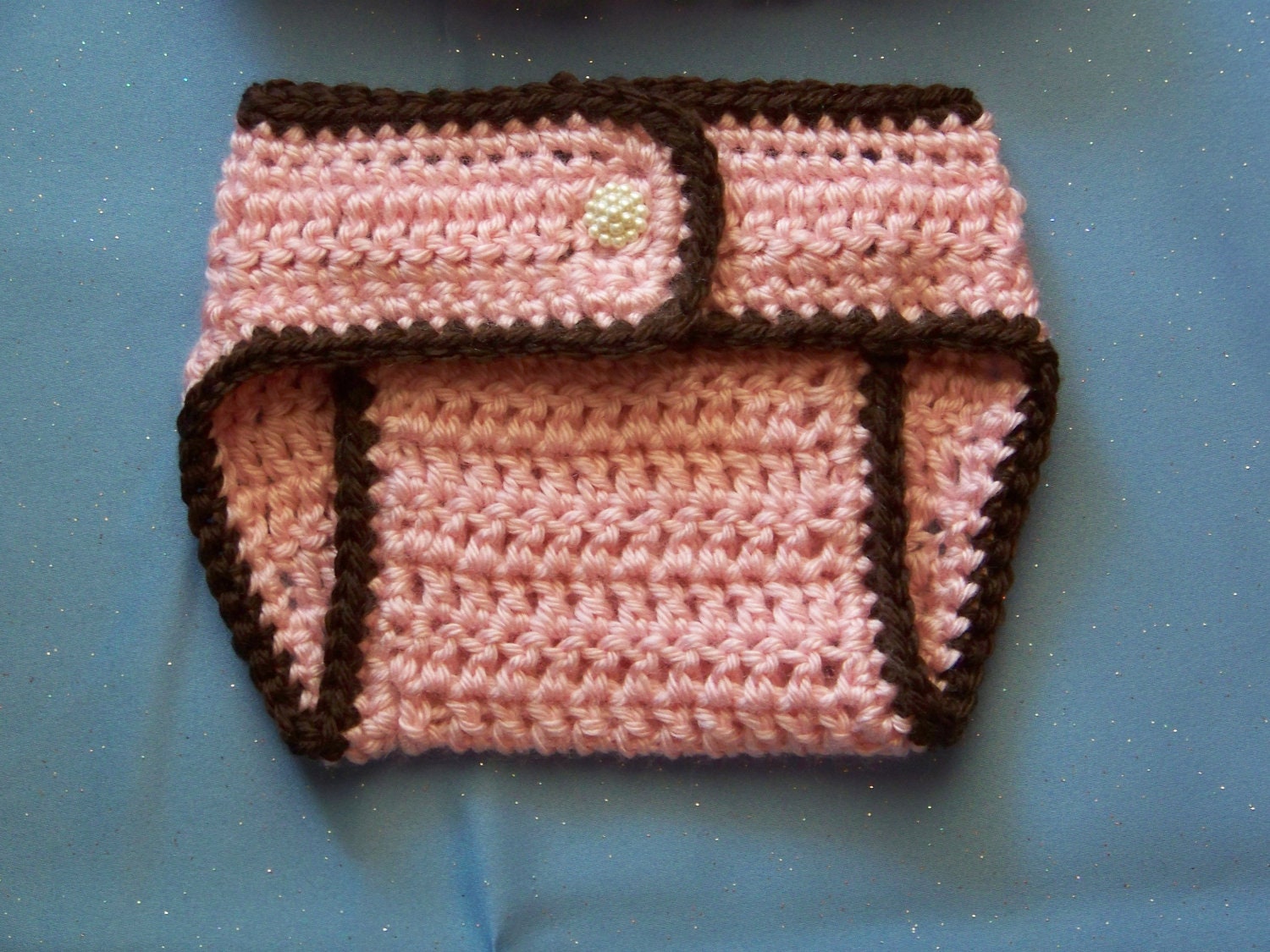 Crochet Baby Hat, Diaper Cover Set, Newborn Crochet Hat, Diaper Cover Set, Infant Diaper Set, Pink And Brown, Gift