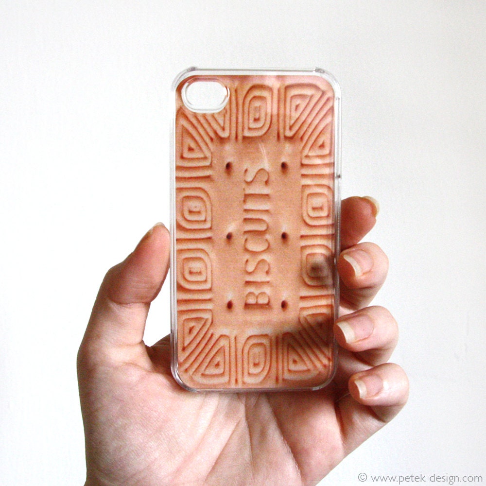 Biscuit Cookie iPhone 4 Case. Sweet Gadget Accessory for iPhone 4 4s. Snack, Chef Gift, Dessert Funny Unisex Gift