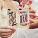 King & Queen Set of 2 Plastic iPhone 4 Cases Wedding / Anniversary Gift Vintage playing cards. READY to SHIP Accessory for iPhone 4  4s.