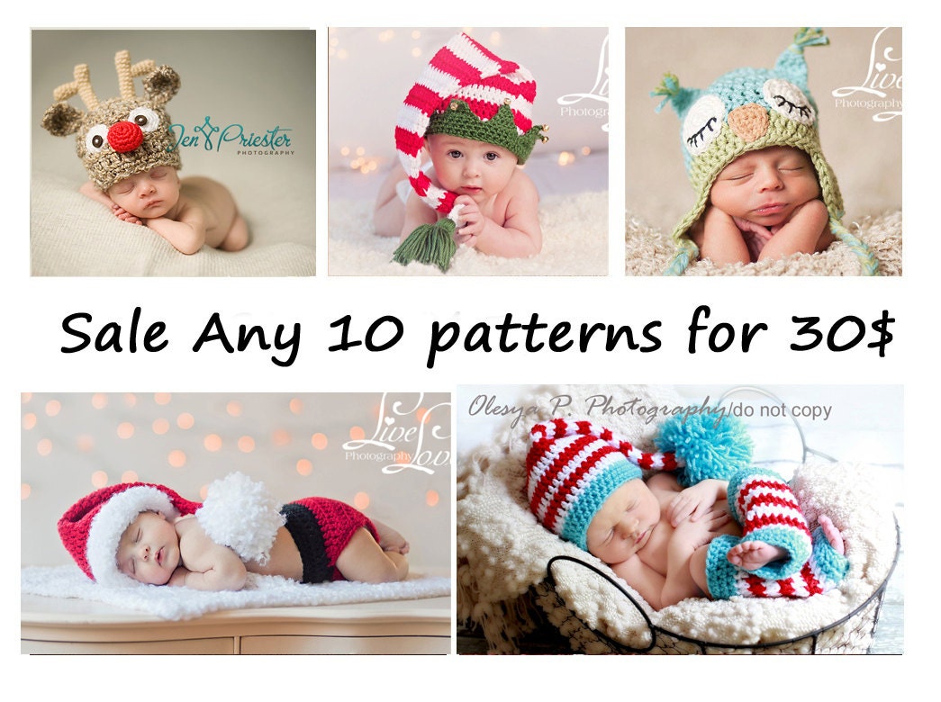 SALE ANY 10 PDF Patterns for 30.00