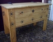 Renaissance Medieval 14thCentury Styling Wood Chest Blanket Sizing 33"L 22"H 14"W Old World Tapestry Lined Custom Orders taken on this item