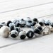 Black & White Striped Agate Necklace, Big Necklace, Statement Jewelry, Santorini Black Jewelry, High Fashion Contemporary Necklace 2013