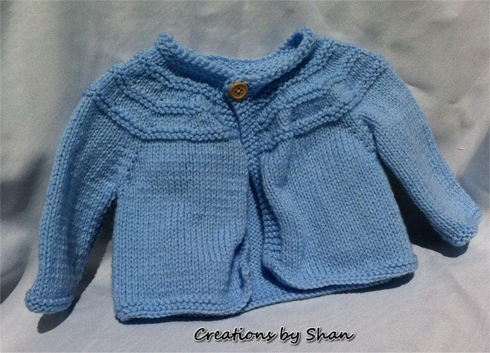 Newborn Baby Sweater Custom Color Blue Pink White
