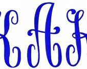 26 Monogram initials letters font machine embroidery design large