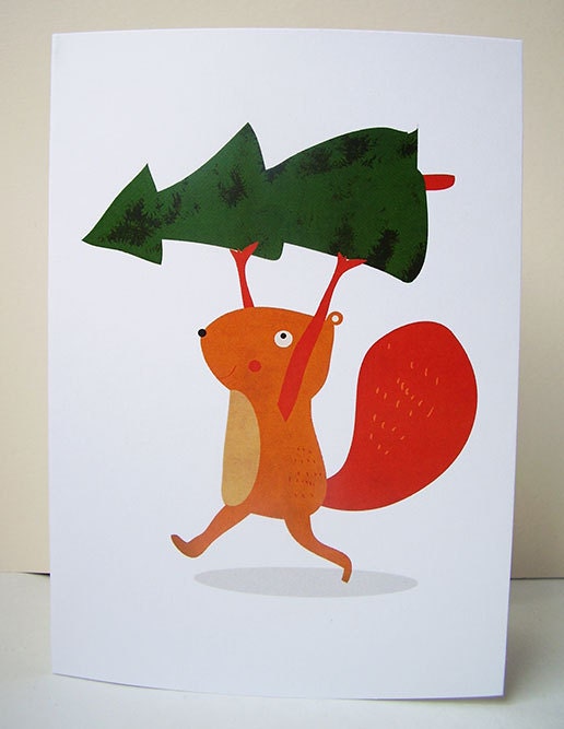 Christmas card - Squirrel