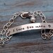 Hand Stamped Bracelet ....I  L O V E   Y O U  M O R E... Bar  in Sterling Silver...Ready To Ship