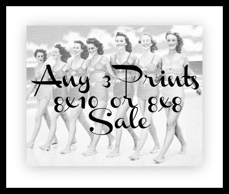 Beach Photography - Sale Any 3 Discounted Set - Vintage Beach Photo Collection -  Any Three 8x10s or 8x8's  - Beach House Decor