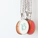 Embroidered Initial Necklace as Seen in Country Living.  -- 20 inch chain