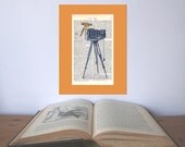 Parrot Color Infusion Vintage Art Print on Antique 1896 Dictionary Book Page