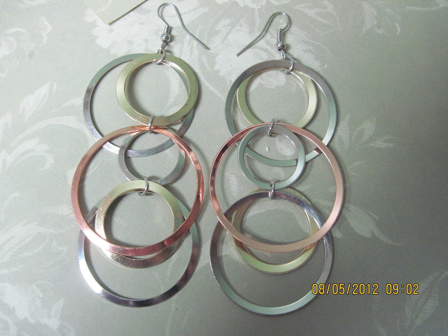 Hoop Earrings in silver, copper, and gold - Belladesigns2010