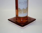 Fused Glass Bottle Coaster or Pillar Candle Holder