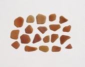 Light Brown Sea Glass Frosted Surf Tumbled for Jewelry Making and Crafts