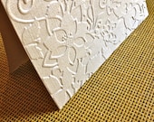 Embossed Gold Floral Cards (Set of 8 - A2) - blank inside - from anna.michelle Cards
