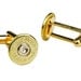 Bullet Cufflinks Cuff Links 44 Rem Magnum Brass Thin Gold Tone