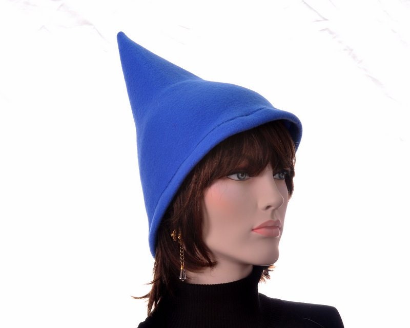 Blue Gnome Hat Short Fleece Large Womens Mens Hat