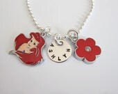 Personalized - Ariel - Ariel Necklace  - Ariel The Little Mermaid - The Little Mermaid - Charm Necklace - Jewelry -  Girls - Gift