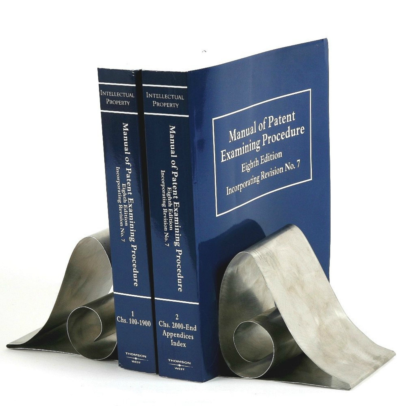 Stainless Steel Swirl Book Ends -Eco friendly decorations for your home.