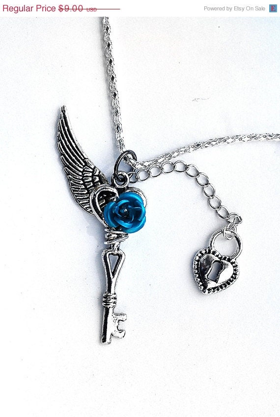 SALE -- Rose Key Necklace