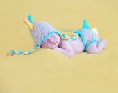 Dinosaur Hat and Diaper Cover Crochet Dino Hat Newborn Photography Prop
