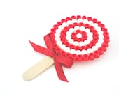 Lollipop candy hama beads brooch