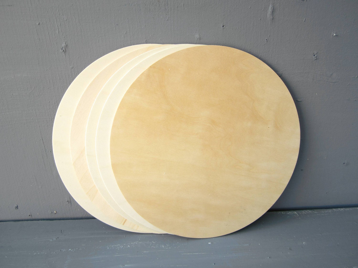 Wooden Circles 10 Inch Unfinished For Signs And Craft Projects Lot Of 5