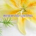 Reserved Listing for Shelly
