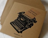 CD DVD sleeve, Custom, Kraft, White, or Colored Cardstock, Vintage Typewriter - Design Fee
