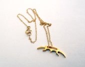 Mini Klingon bat'leth replica necklace  - Gold plated