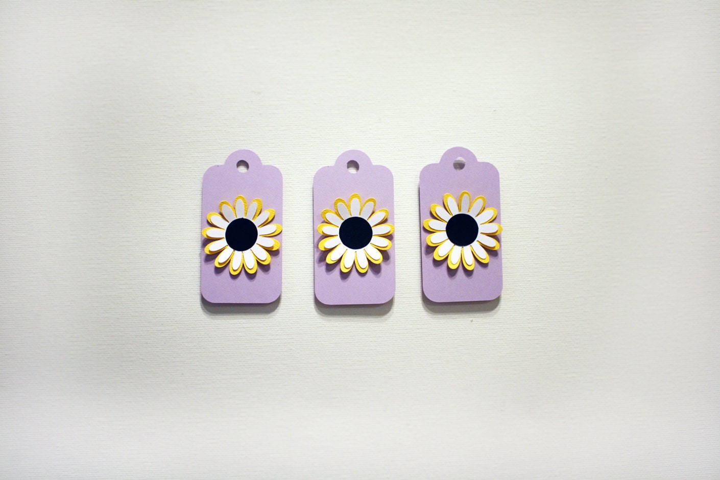 3D Sunflower Daisy Gift or Favor Tags