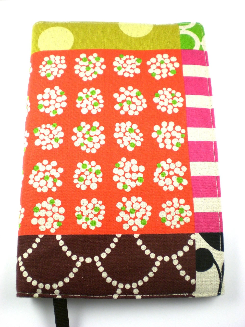 Deluxe Address Book - Patchwork Orange and Brown