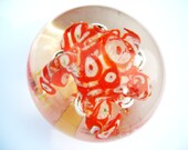 Vintage  Multi Color  Glass Paperweight